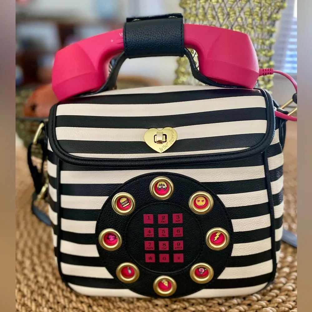 Betsey Johnson Pre-Loved Vintage Telephone Bag with Working Removable Receiver